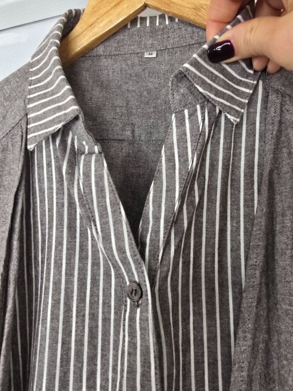 Japanese Nissen Mori-Kei Faux-Layered 2-in-1 Longline Cardigan Shirt - Picture 8 of 14